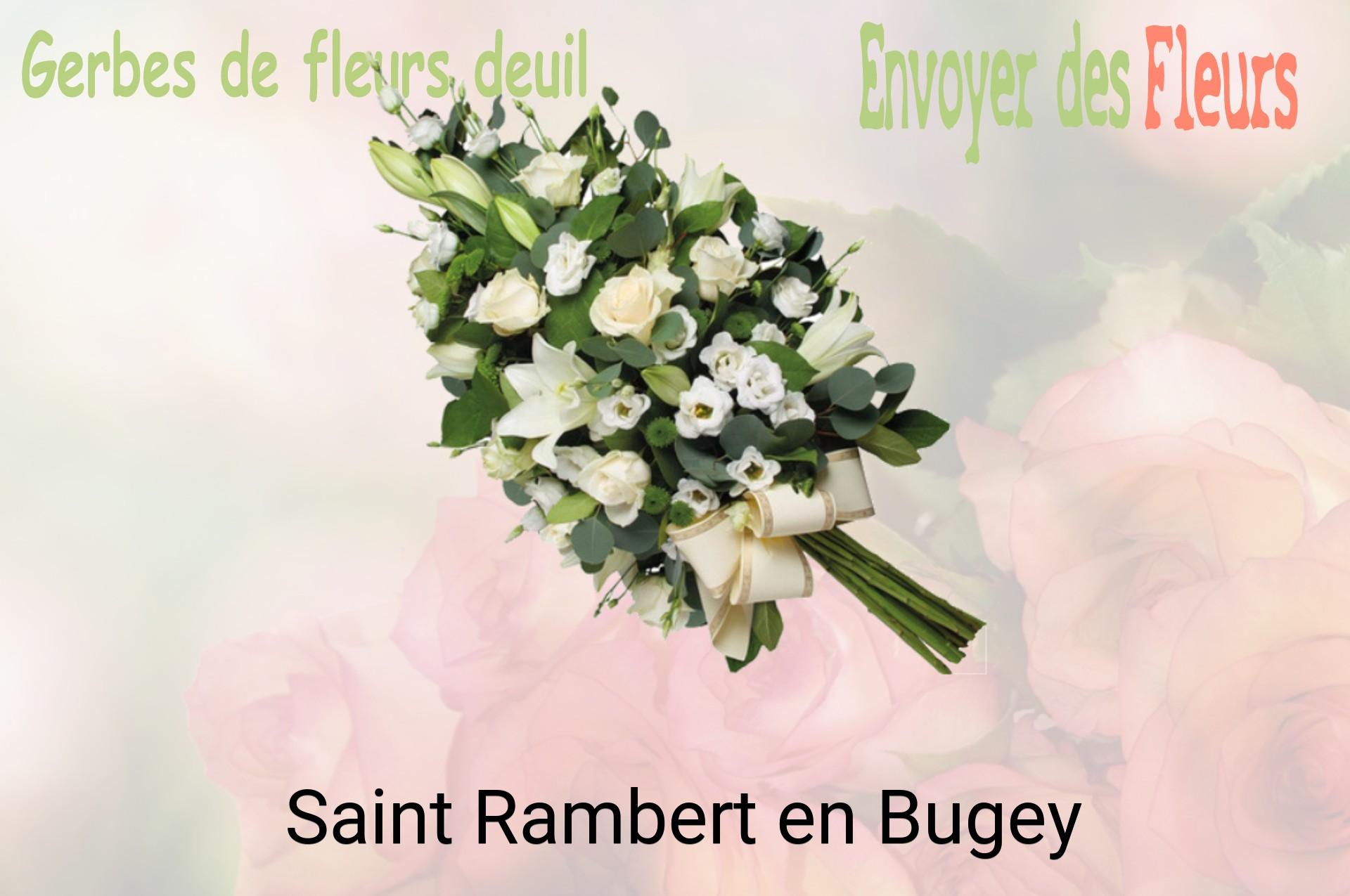 Gerbe de fleurs de deuil livrée à Saint-Rambert-en-Bugey